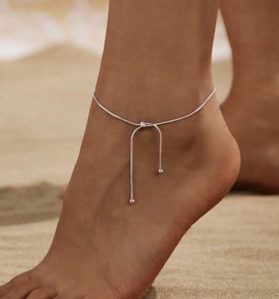 stainless steel enkelbandje - roestvrij staal - roestvrij staal enkelbandje - Enkelsieraad - enkelbandje - anklet bracelet - minimalistisch enkelbandje - trendy enkelbandje - verstelbaar enkelbandje - minimalistisch - Enkelband met dots