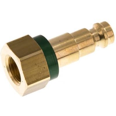 Messing DN 5 Groen-Coded Luchtkoppeling Insteeknippel G 1/8 inch Binnendraad
