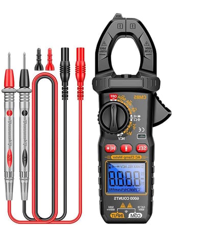 Klemmultimeter - Stroommeter Tester - Elektrische Metingen - NCV Spanningsdetectie - 185 cm Lengte - Zwart