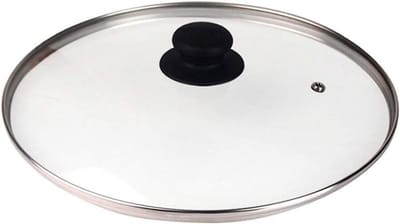 Deksel van glas - Gebogen deksel - Koken op inductie - Gehard veiligheidsglas - 34 cm - Transparant