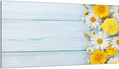 TMK ArtDeko - Snijplank - Beschermglas - 90x52 cm - Rumianek