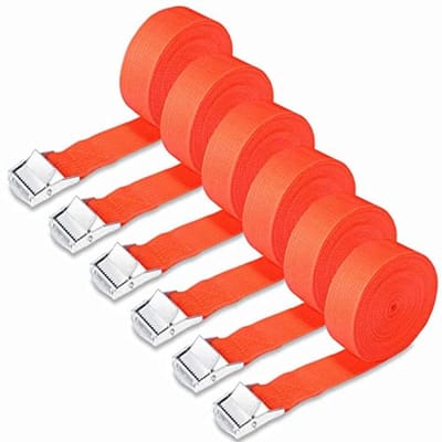Verstelbare Spanbanden 3m - 6 Stuks met Klemslot voor Fiets, Motor en Camping