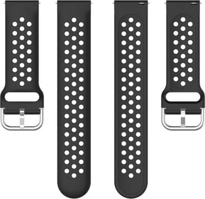Siliconen bandje - geschikt voor Fitbit Versa / Versa 2 - zwart