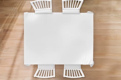 Tafelkleed - Tafellaken - 200x150 cm - Wit - Kleuren - Neutraal - Binnen en Buiten