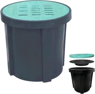 Afvoersysteem met rooster - Waterafvoer - Tuin waterbeheer - Efficiënte vuilfiltratie - 60-80 cm hoog - Zwart