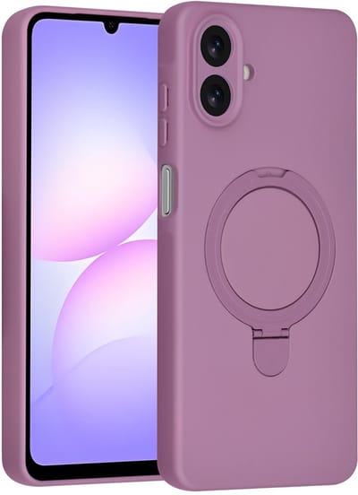 TUNIQ Backcover voor Galaxy A07 - Sunset Paars - Ingebouwde Ring Stand - Slim Siliconen Ontwerp