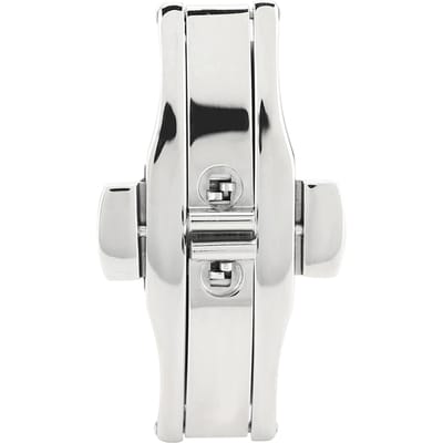 Boucle déployante papillon Fermoir métallique automatique à double clic Bracelet pour montre homme white