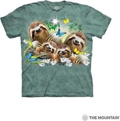 The Mountain Kids' T-Shirt - Sloth Family Selfie