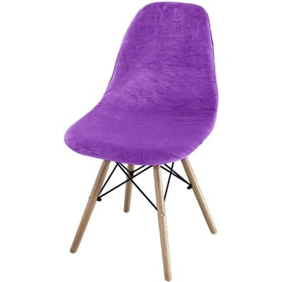 Verdikken Zachte Velours Stoelhoes Zwanenvelours Eetkamerstoelhoes Zonder Armleuningen Effen Kleur Schelp Huis Geschikte Stoelhoes 1 Piece