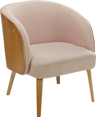 Ashley-Fauteuil in zachte stof beige