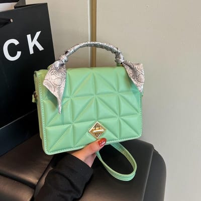 Nouveau Style et Design à la Mode Sac Carré Uni à Bandoulière Une Épaule Mode Printemps Été Sac Bandoulière Texturé gray