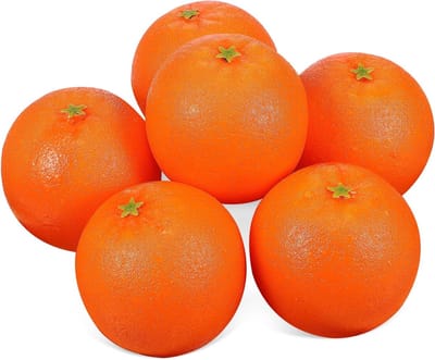 6 Stuks Kunstmatige Sinaasappels - Realistische Fruitsimulatie voor Thuis, Keuken en Fotografie Decoratie (7,5 - 35,5 cm)