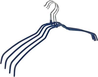 Famanu – Slimme antislip kleerhangers, set van 4, metaal en kunststof gecombineerd
