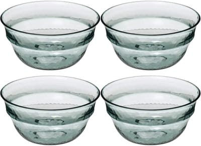 Secret de Gourmet - 8x - Kommetjes/Schaaltjes - kunststof - transparant - 13 cm - groen