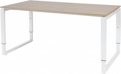Verstelbaar Bureau - Plus 160x80 Havana Kersen - wit frame