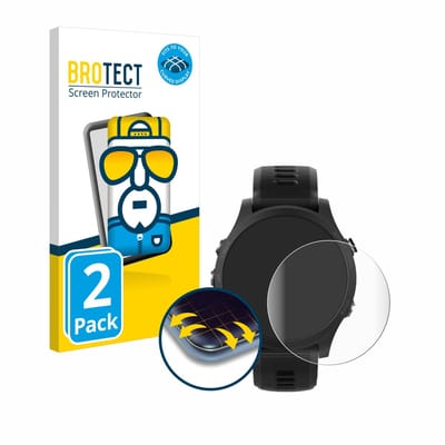 BROTECT - Screenprotector voor Garmin Forerunner 935 - Folie Beschermfolie transparant volledig dekking - 2 Stuks