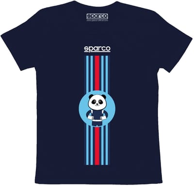 Sparco Stripes Design Kinderen T-Shirt - Marineblauw — 7-8 jaar