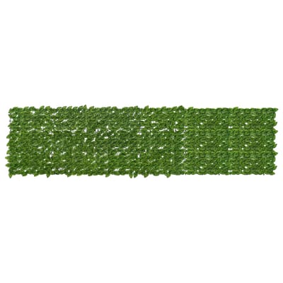 vidaXL - Balkonscherm - met - bladeren - Groen - en - Geel - 300 - x - 75 - cm