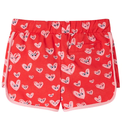 vidaXL Kindershort met trekkoord 116 rood