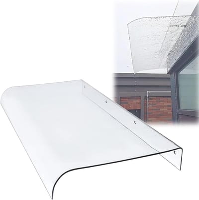 Deurluifel Polycarbonaat - Overkapping Buiten - Bescherming Entree - Slagvast Transparant - 40 x 140 cm - Helder