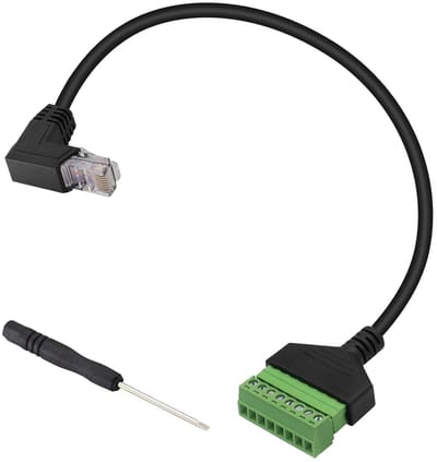 Dailygoody - RJ45 Adapter 30cm - Solder Free Plug en Screw Terminal voor Ethernet, CCTV, DVR