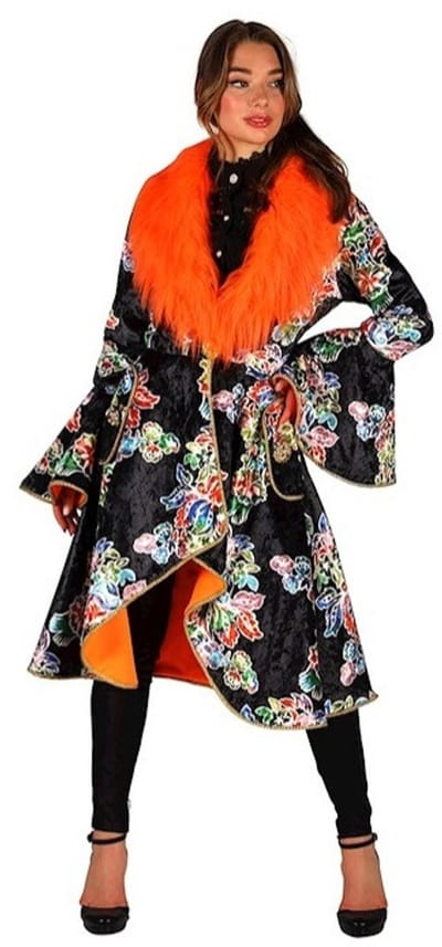 Damesjas Carnevale Volwassenen Vrouwen Zwart / Oranje Maat L