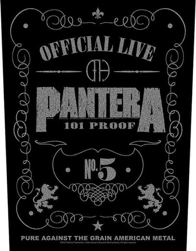 Pantera - 101 Proof Rugpatch - Zwart