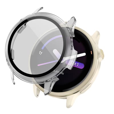 Screen protector - Geschikt voor Geschikt voor Garmin Vivoactive 6 - Full Cover Hard Case / Beschermend Hoesje - Transparant