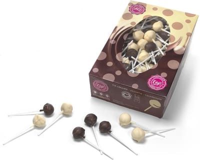 Confiserie Thijs TV Knotsen - mega tv lollies gemengd in displaybox 120 stuks - nougat knotsen 12g