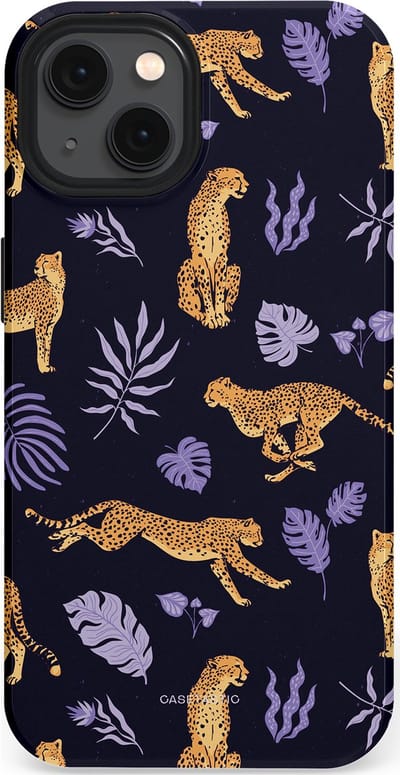 Casetastic Hoesje Geschikt voor Apple iPhone 13 Magsafe - Stijlvolle Beschermende Duo-layer Case - Cheetah charisma