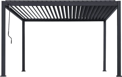 AXI Raya Aluminium Pergola - 3 x 4 m – Antraciet Gepoedercoat Aluminium frame - Luxe vrijstaande terrasoverkapping met kantelbare lamellen - Voor gebruik als tuinoverkapping, carport of veranda