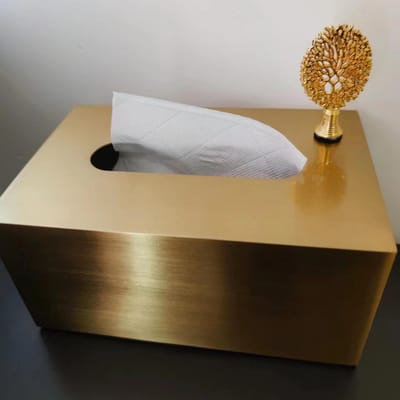Boîte de papier en métal de luxe haut de gamme, ménage salon cuisine Restaurant hôtel KTV bureau boîte de rangement de mouchoirs