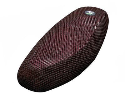 Dailygoods- Stoelbekleding Ademend - Kussen XL - Motorfiets/Bromfiets - Zwart/Rood - Netnet - Comfortabel - Motorfiets Zitting