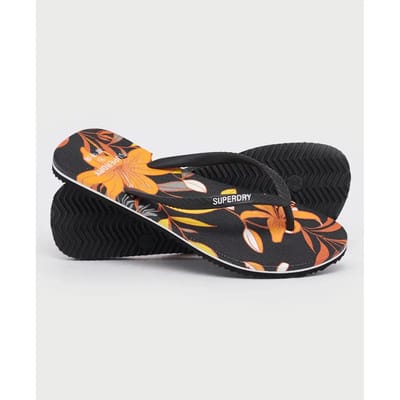 Superdry Classic Vintage Flip Flop Dames Slippers - Black Lillies - Maat 40/41