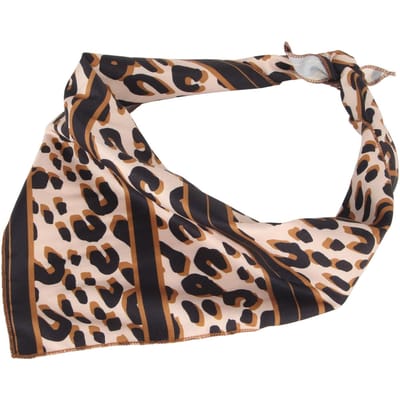 Honden bandana's met luipaardprint Duurzame katoenen hondenslabbetjes Sjaal Opvouwbare draagbare huisdier bandana's voor feest bruiloft reizen S beige