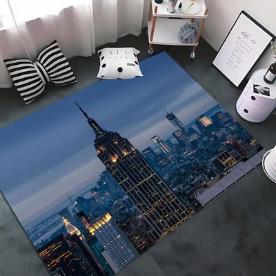 HD Print New York City Thema Vloerkleed, Tapijten Woonkamer Tapete voor Slaapkamer Bank Keuken Deurmat Decor, Kinderen Antislip Vloermat 40x60cm (16x24in)
