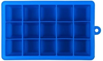 Ijsklontjes/ ijsblokjes vorm - XL - siliconen - 15 vakjes - Blauw
