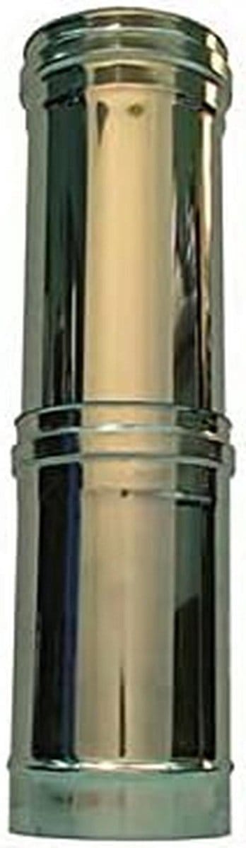 Telescopisch Rookkanaal - Schoorsteenbuis Verstelbaar - Verstelbare Afvoer - Enkelwandig RVS 316 - 55-94 cm - Zilver