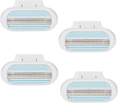 Set van 4 scheermesjes voor dames - navulverpakking voor 3-bladige scheerapparaten - huidvriendelijke scheermesjes voor een gladde huid