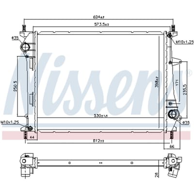 Radiator, motorkoeling NISSENS 617867