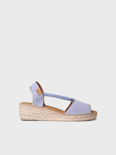 Suède espadrille met sleehak voor dames | BILDA