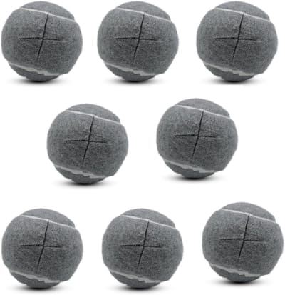 Voorgesneden Tennisballen - Meubelpoot Glijders - Vloer Beschermen - Duurzaam Vilt Rubber - 8 Stuks - Grijs