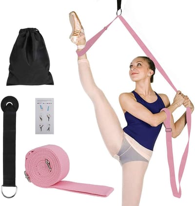 Thijox - Yoga Stretchband voor Volledige Splitsingen, Verstelbare Oefenriem van Duurzaam Katoen, Ideaal voor Ballet, Fitness, Gymnastiek en Taekwondo