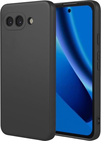 MobyDefend Hoesje - Geschikt voor Google Pixel 10a - Matte Siliconen Backcover - Zwart