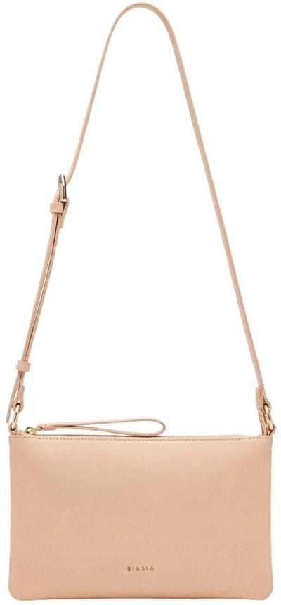 BIASIA Leren schoudertas Flat Crossbag Cipria roze