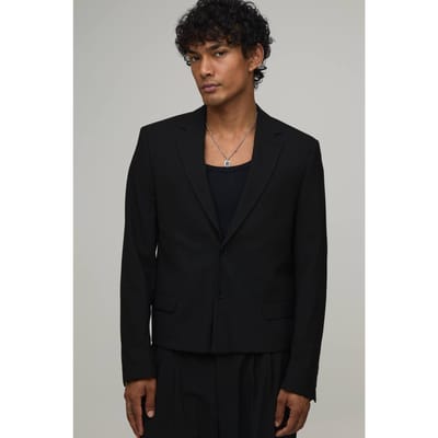 Getailleerd Gecropte Boxy Colbertjasje | Black | Size 36
