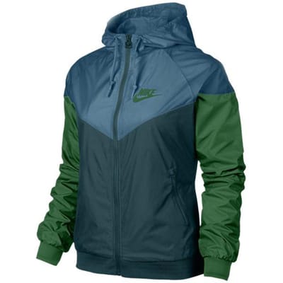 Nike Logo Letter Zip-Up Capuchonjack met Lange Mouwen Damesjassen 545909-307 M gray