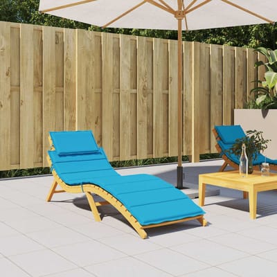vidaXL - Ligbedkussen - 186x58x4 - cm - oxford - stof - blauw