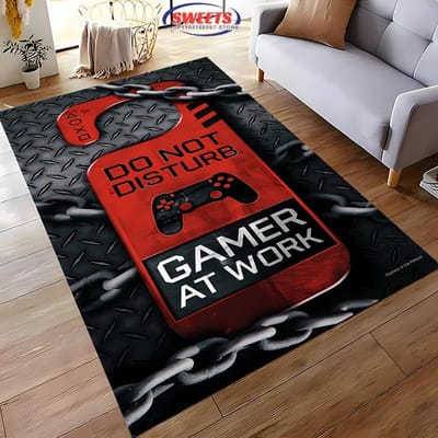 Gamecontroller 3D-printen Groot Oppervlak Tapijt voor Woonkamer Slaapkamer Bank Deurmat Keuken Vloerkleed Antislip Decor Duurzame Mat 70x100cm (28x39in)