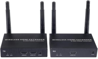 Draadloze HDMI Extender - Signaal Versterker - Beeld Draadloos Verplaatsen - Tot 100 Meter Bereik - 4K 30FPS - Zwart